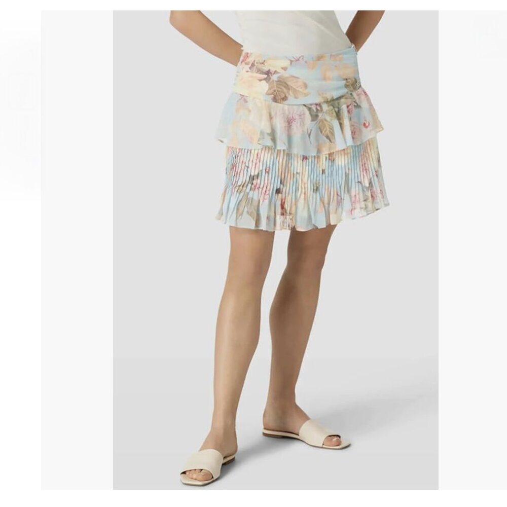 GUESS Gilda Mini Skirt Multi Color Sz L NWT